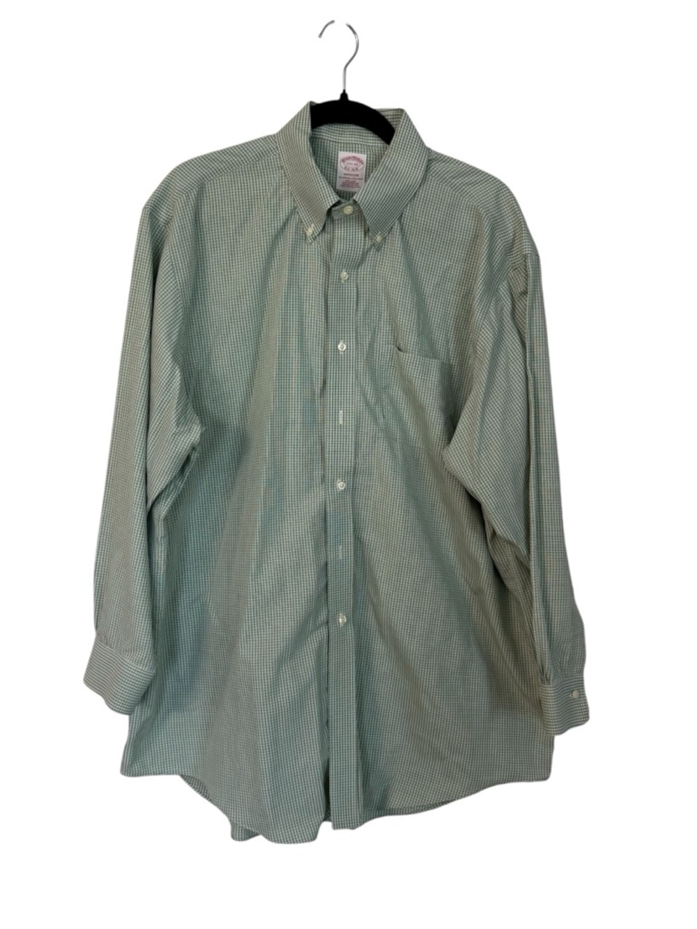 Brooks Brothers Mens Madison Long Sleeve Plaid Cotton Button Up Sz 17.5 - 33 GUC